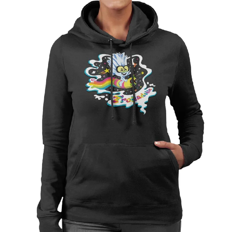 Trolls Guy Diamond Night Sky Women's Hooded Sweatshirt Hoodie with Bell Sleeves Flared Feminine