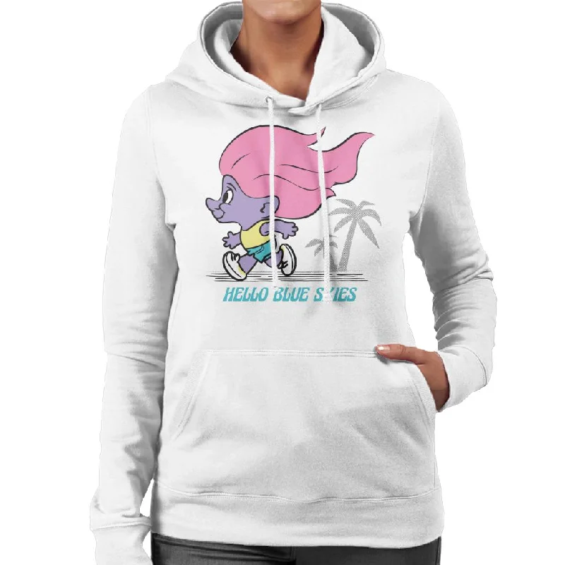 Trolls Hello Blue Skies Women's Hooded Sweatshirt Hoodie with Turtle Neck Cozy Winter