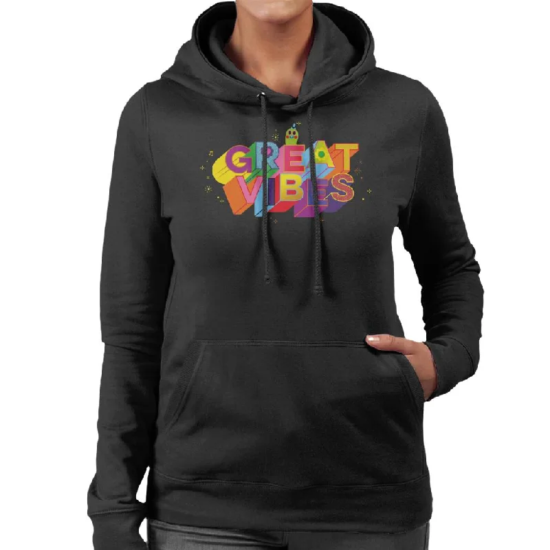 Trolls Mr Dinkles Great Vibes Women's Hooded Sweatshirt Hooded Sweatshirt Casual Wear Street Style