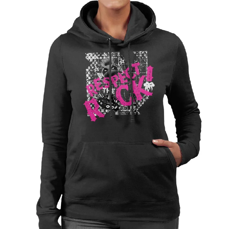 Trolls Queen Barb Respect The Rock Queen Women's Hooded Sweatshirt Hoodie with Logo Branding Identity Trolls Queen Barb Respect The Rock Queen Women's Hooded Sweatshirt Hoodie with Logo Branding Identity