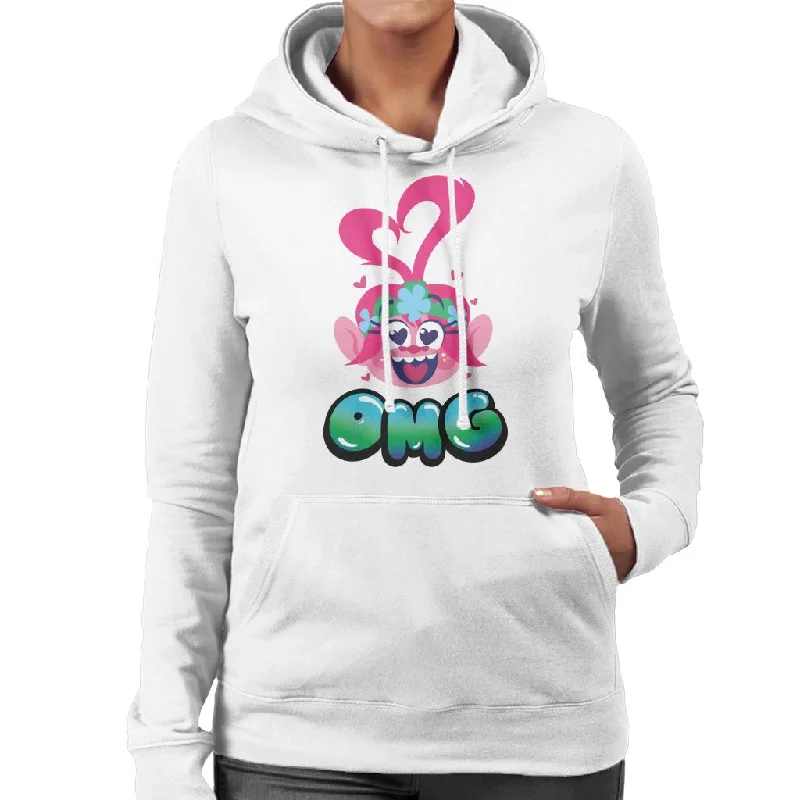 Trolls Queen Poppy Omg Women's Hooded Sweatshirt Hoodie with Drawstring Waist Adjustable Fitted Trolls Queen Poppy Omg Women's Hooded Sweatshirt Hoodie with Drawstring Waist Adjustable Fitted