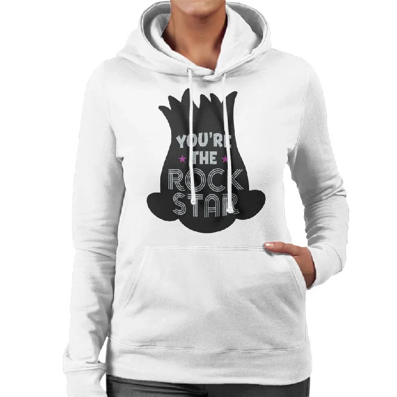 Trolls Silhouette You Are The Rock Star Women's Hooded Sweatshirt Hoodie with Tie-Dye Psychedelic Retro Trolls Silhouette You Are The Rock Star Women's Hooded Sweatshirt Hoodie with Tie-Dye Psychedelic Retro