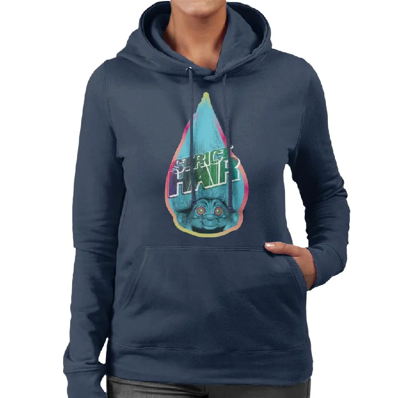 Trolls Strict Hair Women's Hooded Sweatshirt Hoodie with Tie-Dye Psychedelic Retro