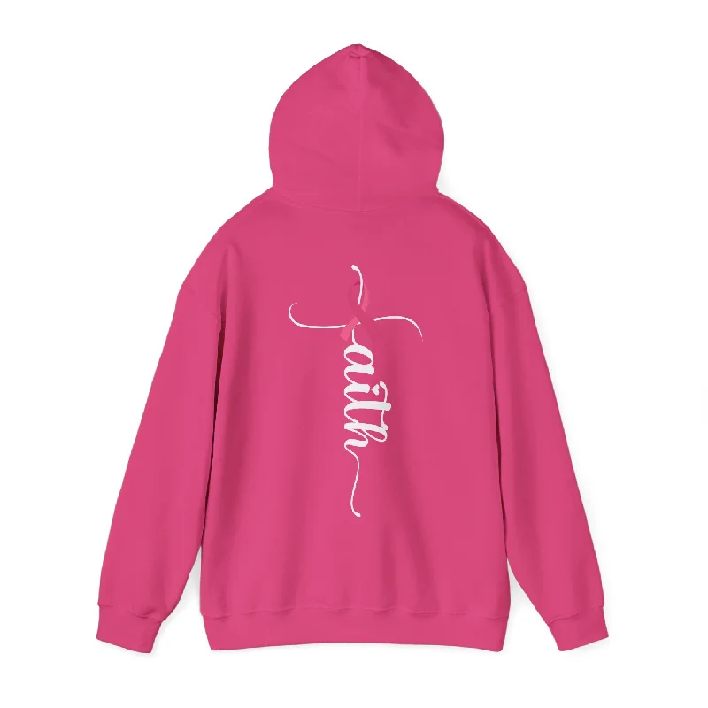 Unisex Heavy Blend™ Hooded Sweatshirt - Faith Hoodie with Stripes Bold Sporty