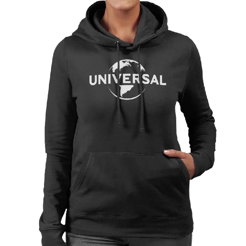 Universal Pictures Black And White Logo Women's Hooded Sweatshirt