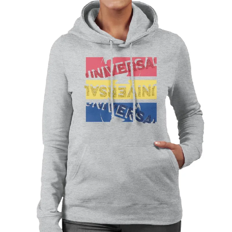 Universal Pictures Red Yellow Blue Logo Women's Hooded Sweatshirt