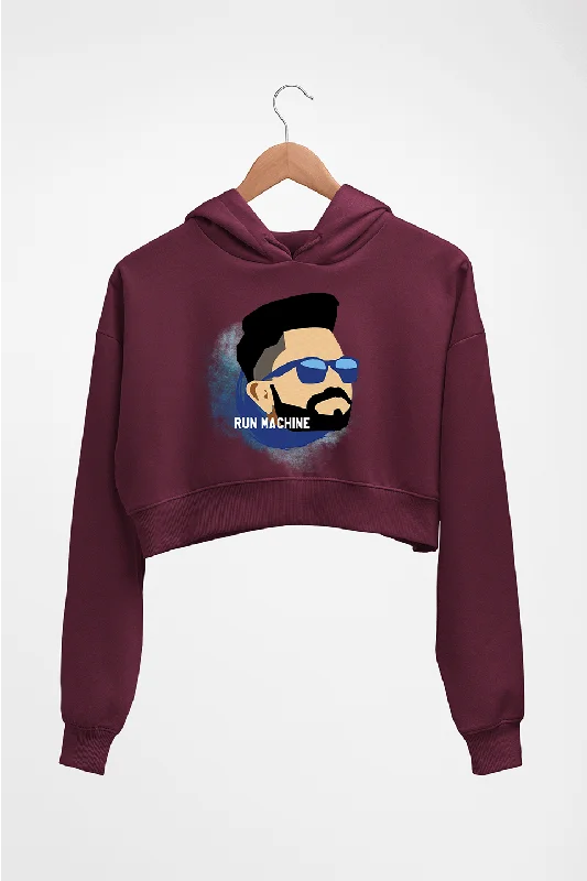 Virat Kohli Crop HOODIE FOR WOMEN Hoodie with Print Artistic Unique
