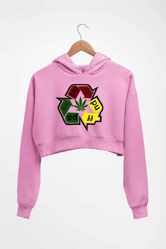Weed Crop HOODIE FOR WOMEN Hoodie with Exposed Zipper Edgy Industrial