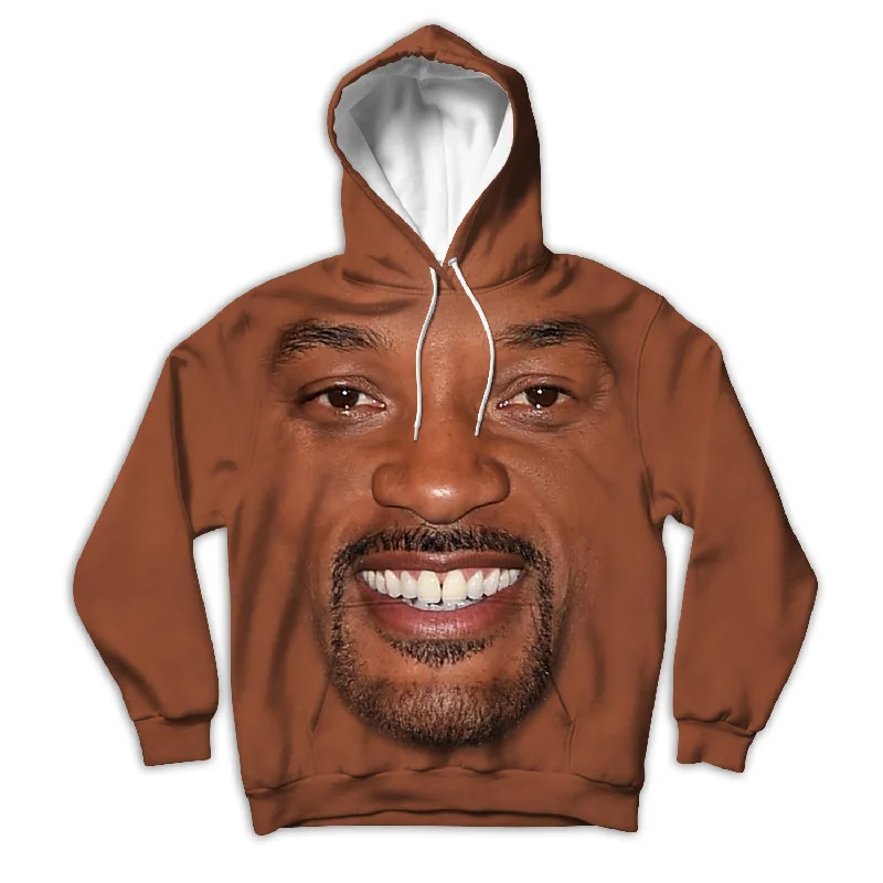 Will Smith Face Unisex Hoodie Hoodie with Pattern Geometric Abstract