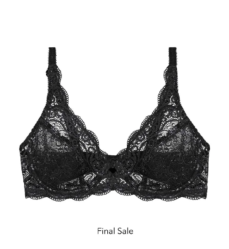 AMOURETTE WIRED LACY BRA Sexy Mesh Bralette