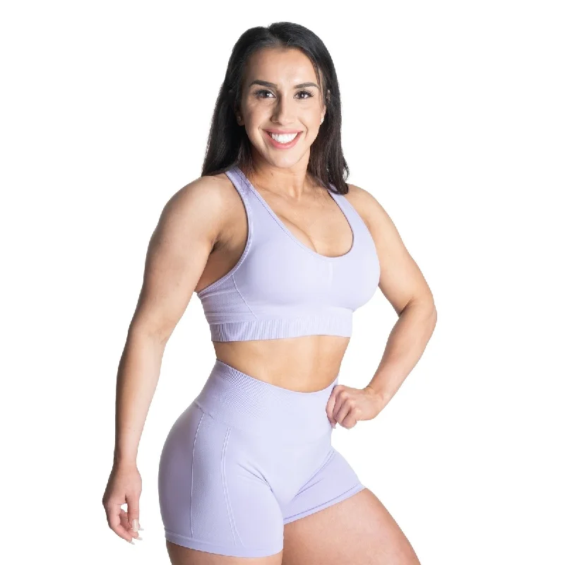 Better Bodies Seamless Scrunch Sports Bra - Cool Purple High Support Sports Bra