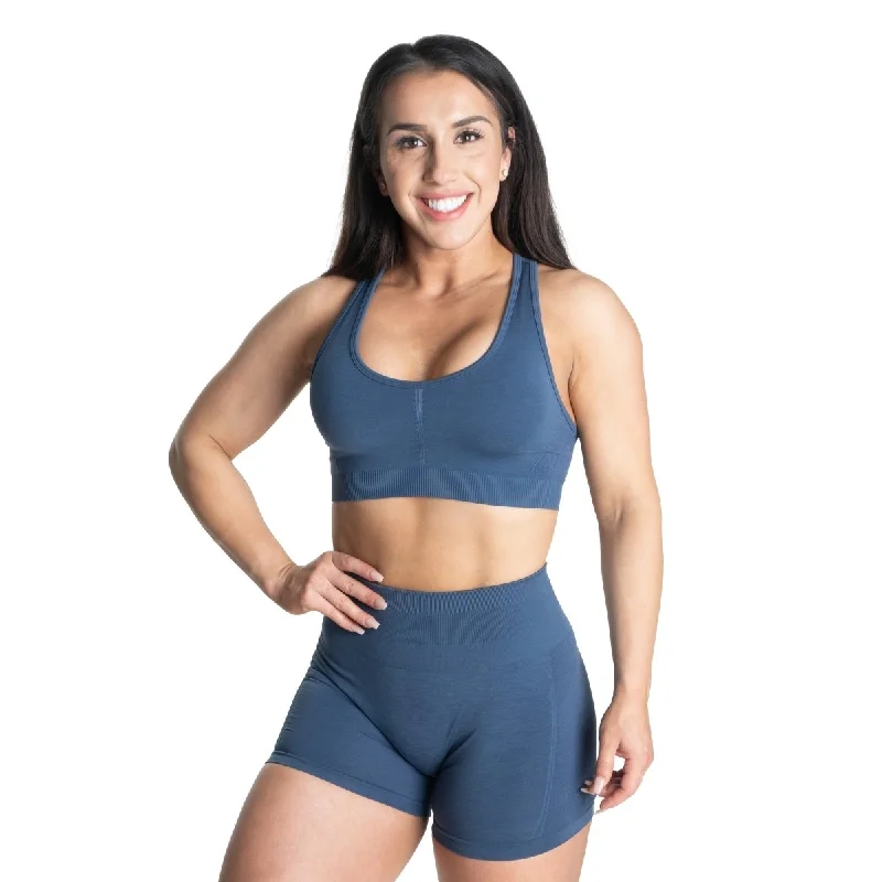 Better Bodies Seamless Scrunch Sports Bra - Sky Blue