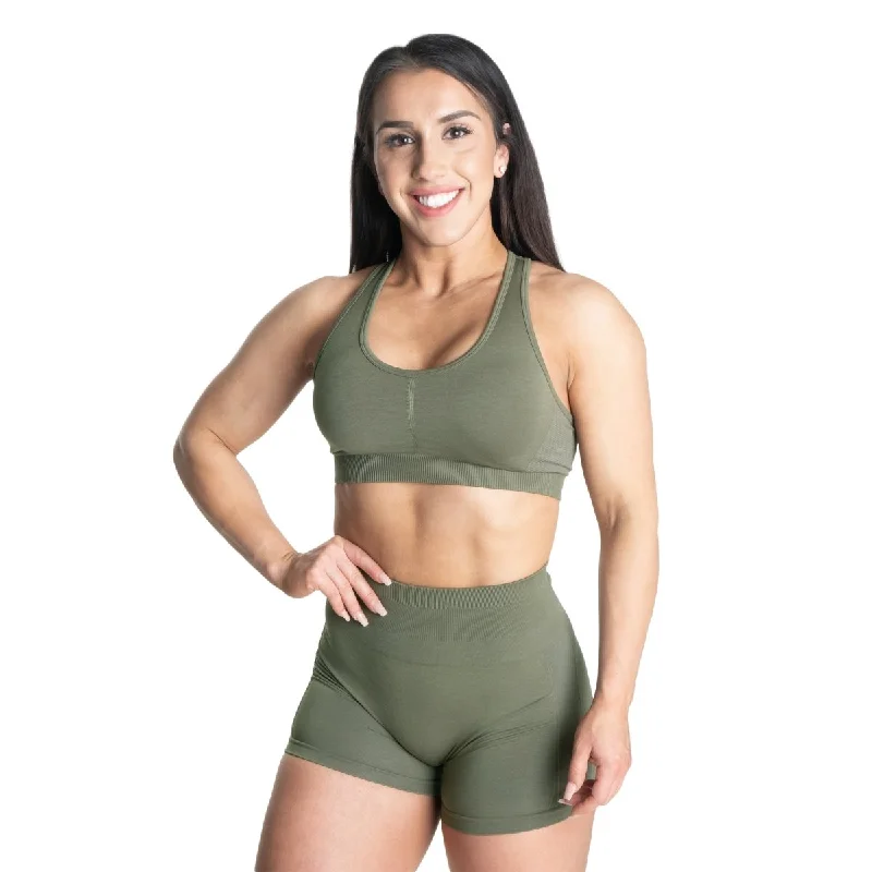 Better Bodies Seamless Scrunch Sports Bra - Washed Green