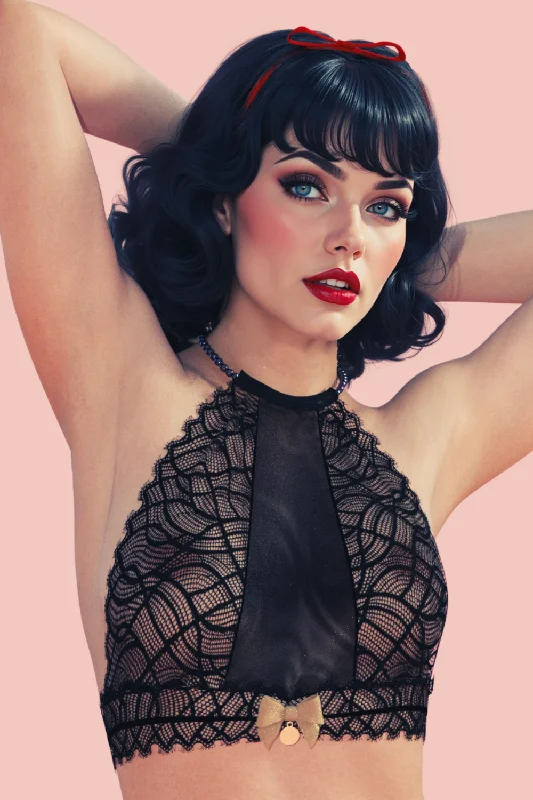 Bettie Page Halter Bra Push-Up Padded Bra