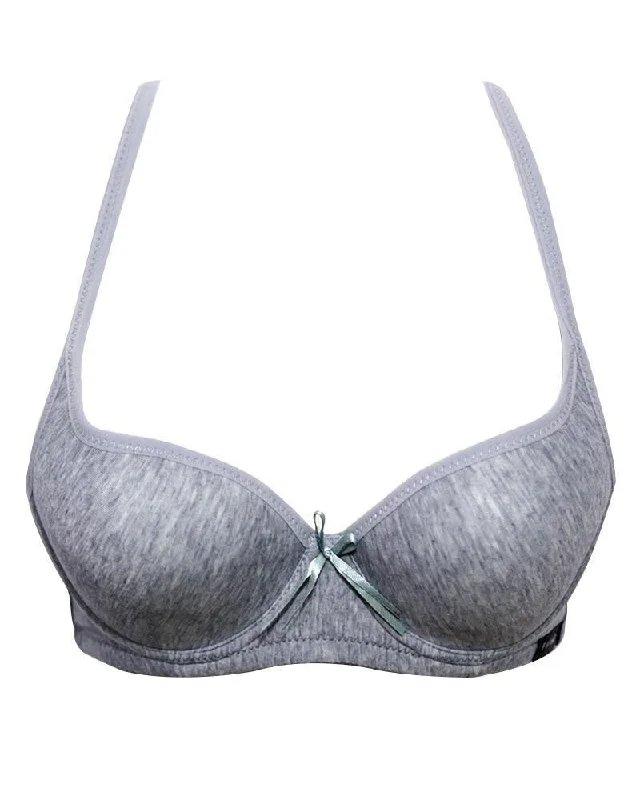 Bridal Foam Bra 005 Grey - Single Padded,Under Wired Bra - Qi Fia Er