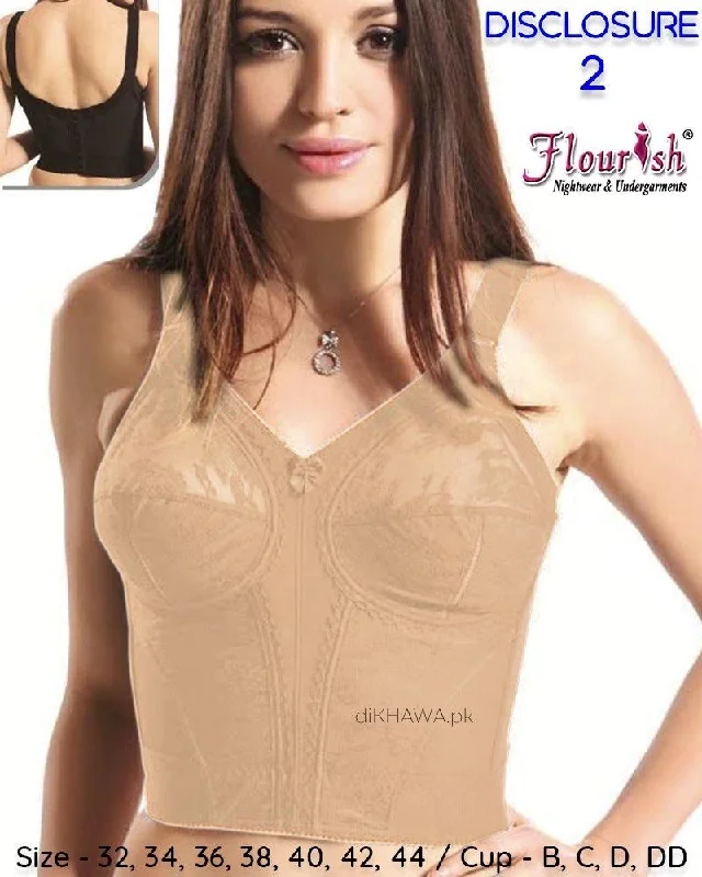 Disclosure 2 Bra - Flourish Bra - Minimiser Bra with Tummy Controller - Body Shaper Bra Padded Push-Up Bra