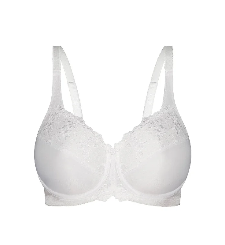 EMBROIDERED MINIMISER BRA Stretchy Full Coverage