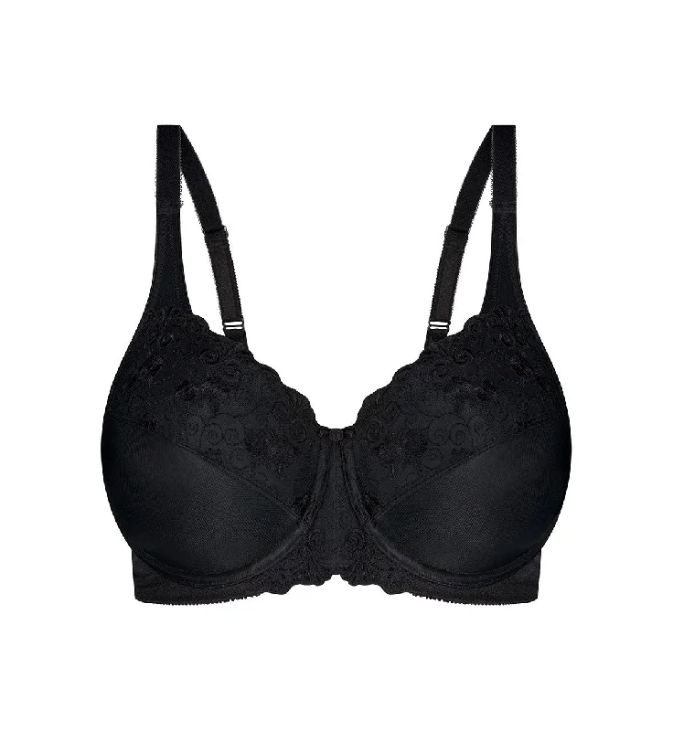 EMBROIDERED MINIMISER BRA Cotton Comfort Bra
