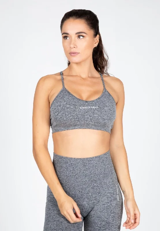 Gorilla Wear Quincy Seamless Sports Bra - Grey Melange Active Wear Bra