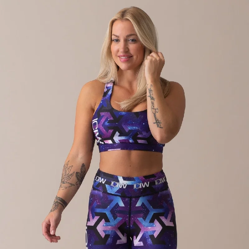 ICIW Maze Sports Bra - Purple Soft Padded Bralette