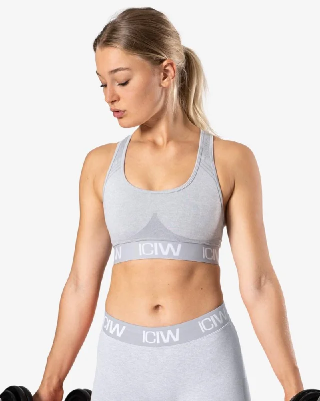 ICIW Seamless Sports Bra - Light Grey Sports Support Bra