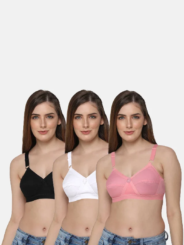 Intimacy Def-Bra Special Combo Pack - Full-Figure - C39 Comfortable Bralette Style