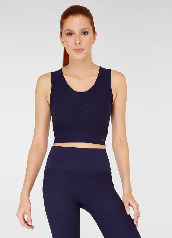 Jerf Seamless Calp Bra - Navy Blue Comfortable Fit Bralette