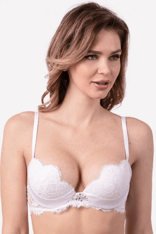 Marlene Push Up Bra with Swarovski Crystals Sporty Wireless Bra