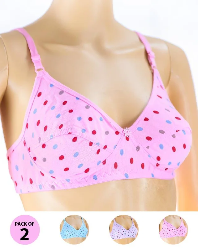 Pack of 2 Madam Bra - S7 - Non Padded Bra - Non Wired Bra Soft Padded Bralette