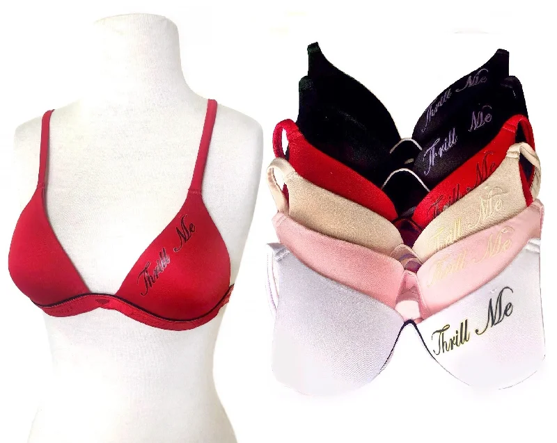 Plunge "Thrill Me" Wireless Bras Comfortable Active Bra
