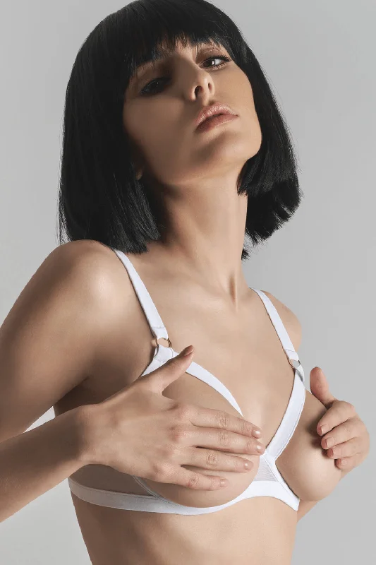 Pure Tentation White Naked Breast Bra