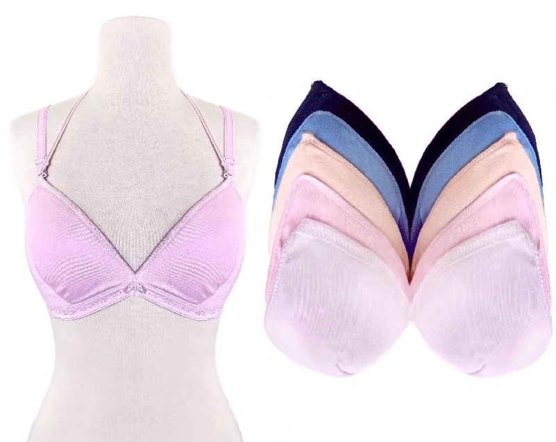 Soft Convertible & Halter No Wire Bras Cozy Sleep Bra