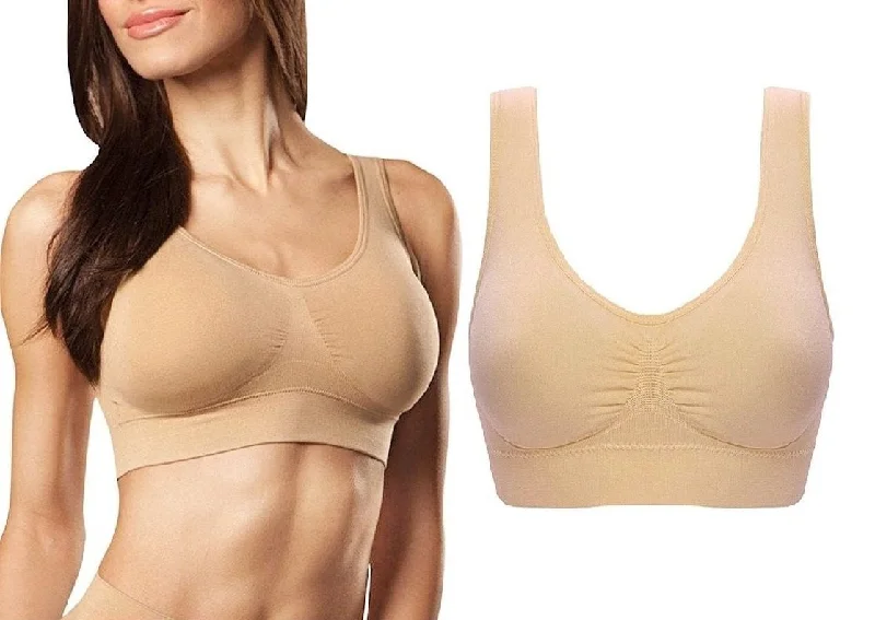 Wireless Seamless Padded Full Coverage Bras Breathable Full Coverage