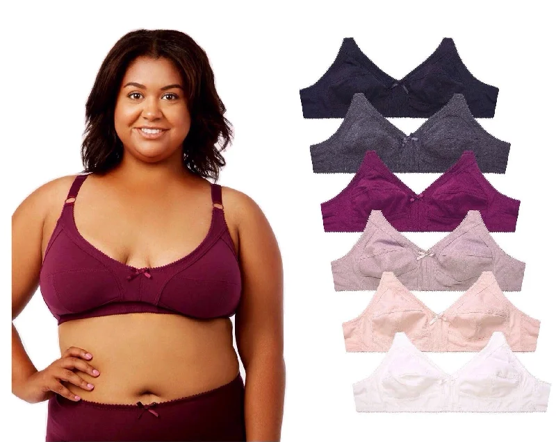 Wireless Unlined Cotton Bras Stretchy Full Coverage