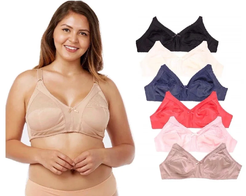 Wireless & Unlined Lace Cotton Bras Breathable Sports Bra