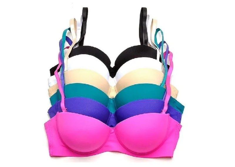 Colorful Double Push Up Half Cup Bras Sexy Lace Bralette