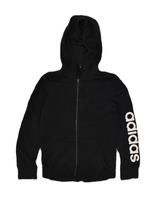 ADIDAS Womens Graphic Zip Hoodie Sweater UK 12/14 Medium Black Cotton Mesh Blend Leather Blend Suede Blend ADIDAS Womens Graphic Zip Hoodie Sweater UK 12/14 Medium Black Cotton Mesh Blend Leather Blend Suede Blend
