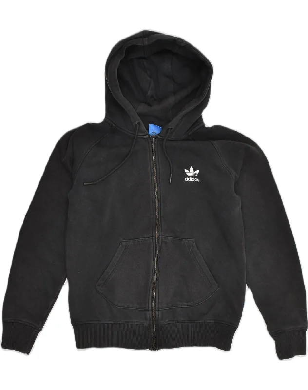 ADIDAS Womens Graphic Zip Hoodie Sweater UK 12 Medium Black Polyester Slim Fit Regular Fit Oversized ADIDAS Womens Graphic Zip Hoodie Sweater UK 12 Medium Black Polyester Slim Fit Regular Fit Oversized