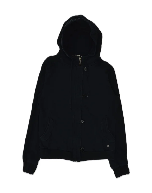 ADIDAS Womens Zip Hoodie Sweater UK 14 Large Navy Blue Cotton Sweater Knitwear Pullover ADIDAS Womens Zip Hoodie Sweater UK 14 Large Navy Blue Cotton Sweater Knitwear Pullover