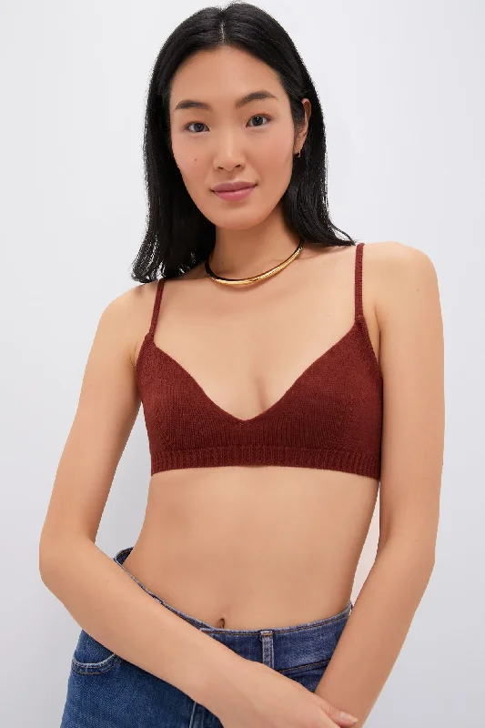 Chestnut Sweater Bra Top