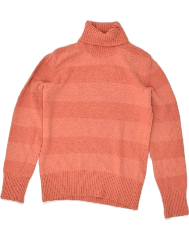 ELLESSE Womens Roll Neck Jumper Sweater UK 14 Large Orange Colourblock Layered Multi-layer Single Layer ELLESSE Womens Roll Neck Jumper Sweater UK 14 Large Orange Colourblock Layered Multi-layer Single Layer