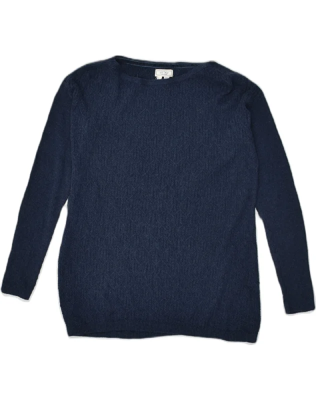 FAT FACE Womens Boat Neck Jumper Sweater UK 8 Small Navy Blue Chenille Blend Fleece Blend Nylon Blend FAT FACE Womens Boat Neck Jumper Sweater UK 8 Small Navy Blue Chenille Blend Fleece Blend Nylon Blend