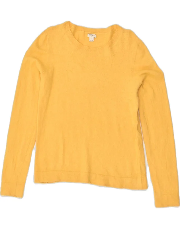 J. CREW Womens Crew Neck Jumper Sweater UK 14 Medium Yellow Cotton Lace Blend Ribbed Blend Corduroy Blend J. CREW Womens Crew Neck Jumper Sweater UK 14 Medium Yellow Cotton Lace Blend Ribbed Blend Corduroy Blend