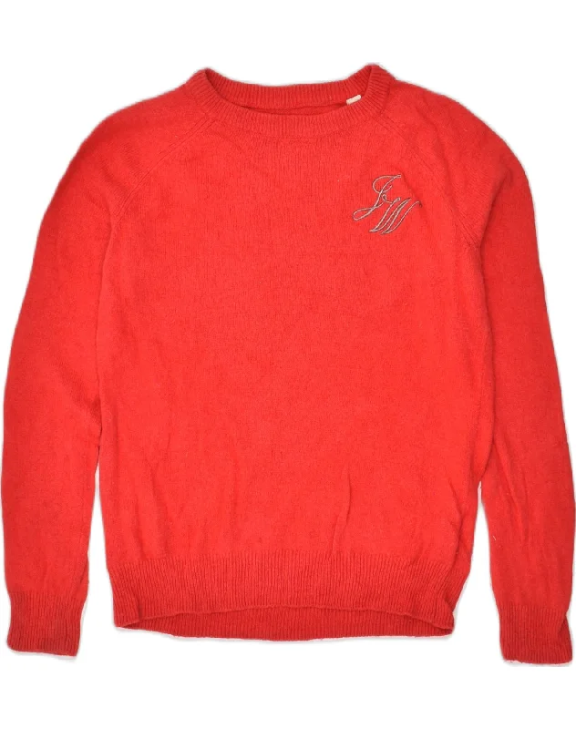 JACK WILLS Womens Boat Neck Jumper Sweater UK 12 Medium Red Viscose Wool Fabric Cashmere Fabric Tweed Fabric JACK WILLS Womens Boat Neck Jumper Sweater UK 12 Medium Red Viscose Wool Fabric Cashmere Fabric Tweed Fabric