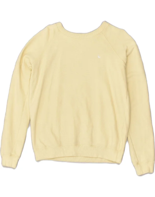 JACK WILLS Womens Crew Neck Jumper Sweater UK 10 Small Yellow Cotton Slim Fit Regular Fit Oversized JACK WILLS Womens Crew Neck Jumper Sweater UK 10 Small Yellow Cotton Slim Fit Regular Fit Oversized