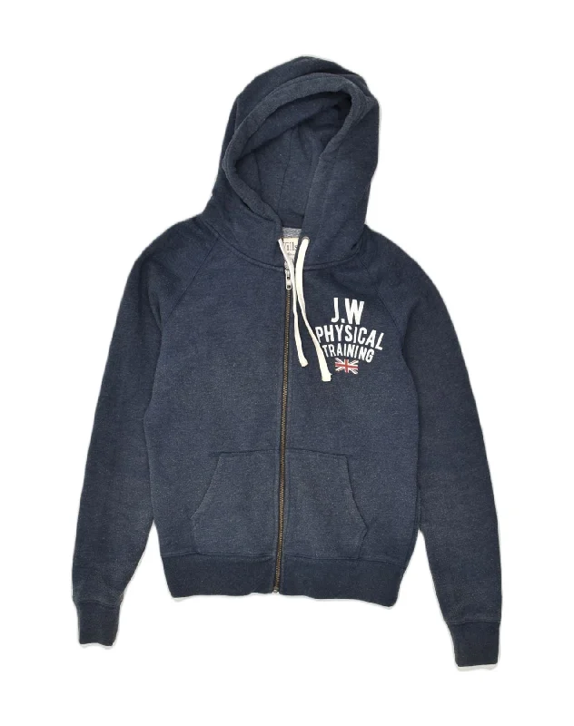 JACK WILLS Womens Graphic Zip Hoodie Sweater UK 12 Medium Navy Blue Cotton Anti-Pilling Anti-Shrink Durable JACK WILLS Womens Graphic Zip Hoodie Sweater UK 12 Medium Navy Blue Cotton Anti-Pilling Anti-Shrink Durable