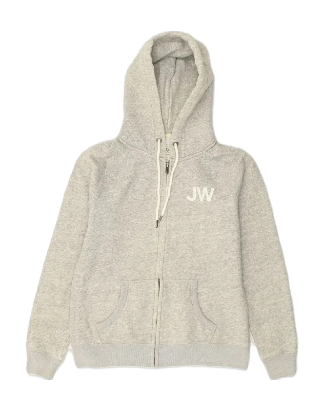 JACK WILLS Womens Zip Hoodie Sweater UK 12 Medium Grey Cotton Hooded Caped Shawl Collar JACK WILLS Womens Zip Hoodie Sweater UK 12 Medium Grey Cotton Hooded Caped Shawl Collar