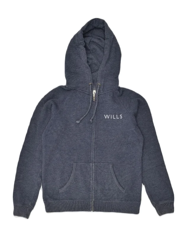 JACK WILLS Womens Zip Hoodie Sweater UK 12 Medium Navy Blue Cotton Denim Fabric Leather Fabric Suede Fabric JACK WILLS Womens Zip Hoodie Sweater UK 12 Medium Navy Blue Cotton Denim Fabric Leather Fabric Suede Fabric
