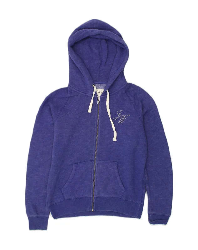 JACK WILLS Womens Zip Hoodie Sweater UK 14 Medium Blue Cotton Collared Crew Neck Turtle Neck JACK WILLS Womens Zip Hoodie Sweater UK 14 Medium Blue Cotton Collared Crew Neck Turtle Neck
