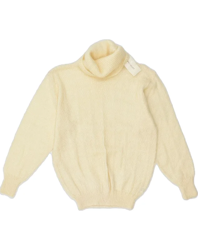 ROBERTA PUCCINI Womens Roll Neck Jumper Sweater IT 46 Large Off White Machine Wash Dry Clean Hand Wash ROBERTA PUCCINI Womens Roll Neck Jumper Sweater IT 46 Large Off White Machine Wash Dry Clean Hand Wash